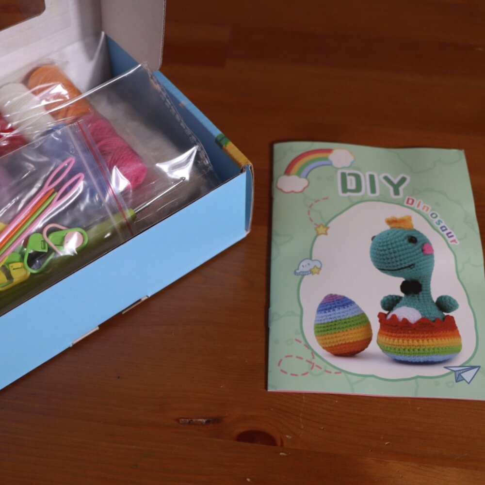 Crochet Dinosaur Kit NWT Beginner Craft Kit Includes everything needed